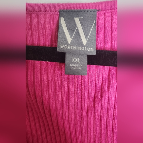 Worthington Womans V Neck Elbow Sleeve Pullover Sweater  NWT - Picture 7 of 8
